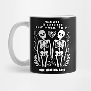 Skull love, Skull wedding, Skull Lover T-shirt Mug